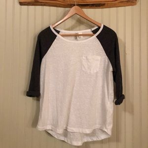 Soft b&w baseball Tee